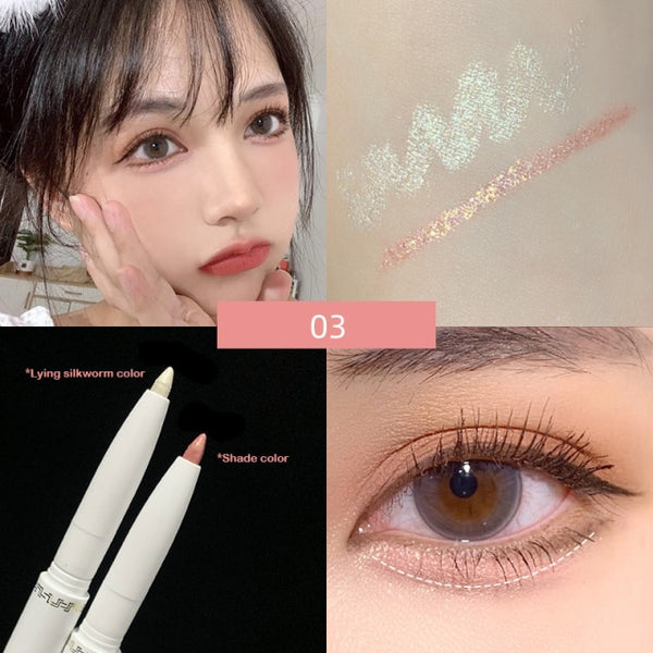 Professional Double-headed Eye Shadow Pen Beauty Highlighter Eyeshadow Pencil Brighten Eye Makeup Highlight Pen Eyeliner