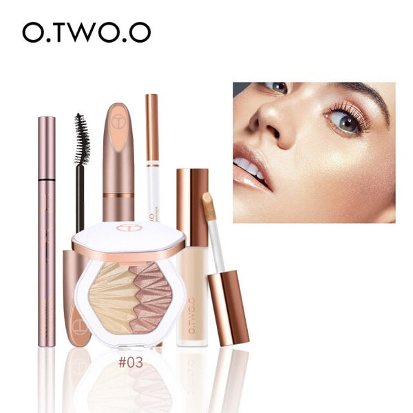 O.TWO.O Makeup Set Cosmetics Kit For Eyes Makeup 5 pc/Set Inclouding Full Coverage Liquid Concealer  Cosmetic Bag For Woman Gift