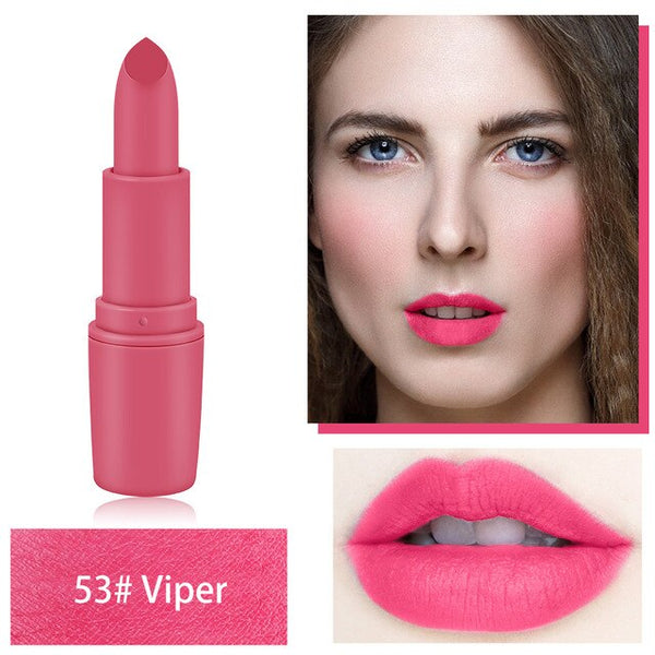 1Pcs Sexy Purple Matte Lipstick Lasting Waterproof Non-stick Cup Moisturizing Lip Gloss Make up Gift Women Fashion Cosmetics