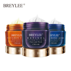 BREYLEE Face Cream Retinol Anti Wrinkle Vitamin C Hyaluronic Acid Moisturizing Day Cream Whitening Skin Care Acne Treatment 40g