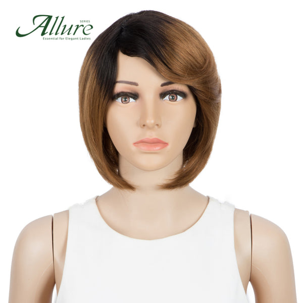 Ombre Burgundy Short Bob Wig With Bangs Human Hair Wigs For Black Women Cheap Side Part Bob Wigs Colored Brazilian Hair Allure