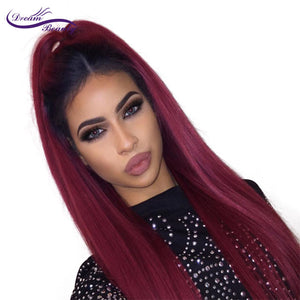 Dream Beauty Brazilian Silky Straight Lace Front Wig Remy Hair