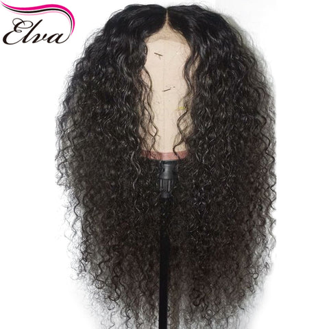 Curly 360 Lace Frontal Wig 180% Density Brazilian Human Hair Wig