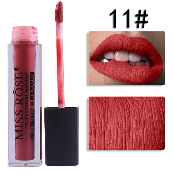 MISS ROSE Liquid Lipstick Moisturizer Velvet Lipstick Cosmetic Beauty Makeup