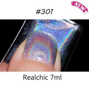 10 colors Realchic Brand 7ml Holo luminous Glitter Gel Nail Polish Gel Varnish Nail Art holographic Nail Polish