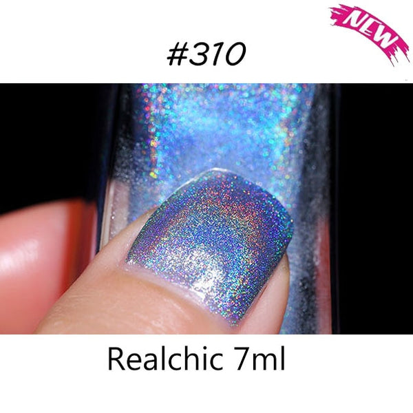10 colors Realchic Brand 7ml Holo luminous Glitter Gel Nail Polish Gel Varnish Nail Art holographic Nail Polish