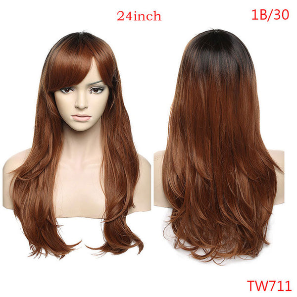 SNOILITE Women Long Curly Cosplay Wig Heat Resistant Fiber Natural Hair Full Head Wigs