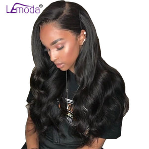 LeModa Lace Front Human Hair Wigs Malaysian Remy Hair Body Wave Human Hair Wigs For Black Women Pre Plucked Lace Front Wig